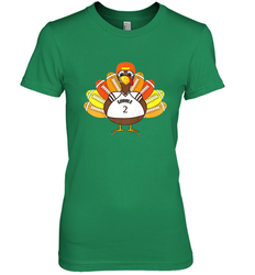 Cool Thanksgiving Football Shirt _ Gobble Player Turkey Gift Women's Premium T-Shirt