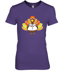 Cool Thanksgiving Football Shirt _ Gobble Player Turkey Gift Women's Premium T-Shirt Women's Premium T-Shirt - FordPhuMy