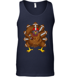 Cool Turkey Football Feathers Funny Thanksgiving Sports Men's Tank Top