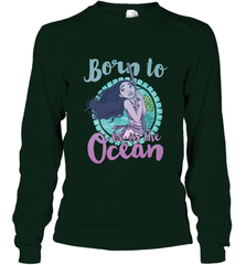 Disney Moana Born To Be In The Ocean Painted Long Sleeve T-Shirt Long Sleeve T-Shirt - FordPhuMy