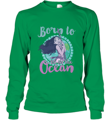 Disney Moana Born To Be In The Ocean Painted Long Sleeve T-Shirt Long Sleeve T-Shirt - FordPhuMy