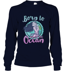 Disney Moana Born To Be In The Ocean Painted Long Sleeve T-Shirt Long Sleeve T-Shirt - FordPhuMy