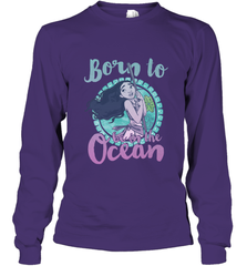 Disney Moana Born To Be In The Ocean Painted Long Sleeve T-Shirt Long Sleeve T-Shirt - FordPhuMy