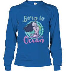 Disney Moana Born To Be In The Ocean Painted Long Sleeve T-Shirt Long Sleeve T-Shirt - FordPhuMy