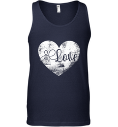 Love Valentines Day Heart Vintage Gift For Men Women Men's Tank Top