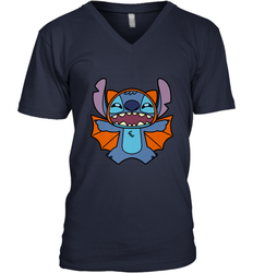 Disney Stitch Bat Halloween Costume Men's V-Neck