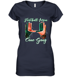 Football mom cane gang 2 Women's V-Neck T-Shirt