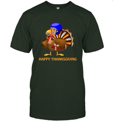 Cool Happy Thanksgiving Football Shirt Gobble Player Turkey Men's T-Shirt Men's T-Shirt - FordPhuMy