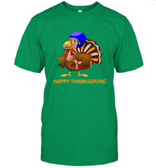 Cool Happy Thanksgiving Football Shirt Gobble Player Turkey Men's T-Shirt Men's T-Shirt - FordPhuMy
