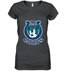 Nfl Colts Champion Mickey Mouse Team Women's V-Neck T-Shirt Women's V-Neck T-Shirt - FordPhuMy