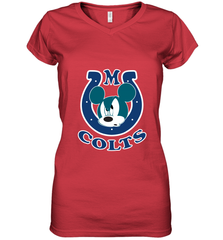 Nfl Colts Champion Mickey Mouse Team Women's V-Neck T-Shirt Women's V-Neck T-Shirt - FordPhuMy