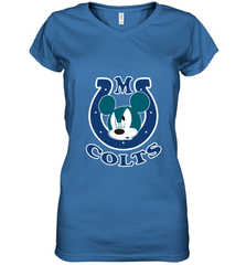 Nfl Colts Champion Mickey Mouse Team Women's V-Neck T-Shirt Women's V-Neck T-Shirt - FordPhuMy