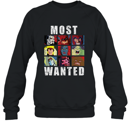 Marvel X Men Most Wanted Villains Retro Crewneck Sweatshirt Crewneck Sweatshirt / Black / S Crewneck Sweatshirt - FordPhuMy