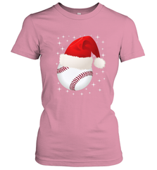 Christmas Stars baseball Ball Santa Hat Funny Sport Xmas Women's T-Shirt Women's T-Shirt - FordPhuMy