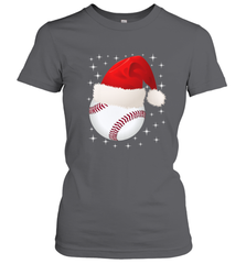 Christmas Stars baseball Ball Santa Hat Funny Sport Xmas Women's T-Shirt Women's T-Shirt - FordPhuMy