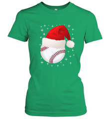Christmas Stars baseball Ball Santa Hat Funny Sport Xmas Women's T-Shirt Women's T-Shirt - FordPhuMy