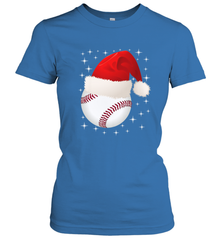 Christmas Stars baseball Ball Santa Hat Funny Sport Xmas Women's T-Shirt Women's T-Shirt - FordPhuMy