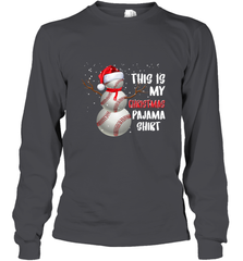 Baseball Snowman Christmas This is my Christmas Pajama Long Sleeve T-Shirt Long Sleeve T-Shirt - FordPhuMy