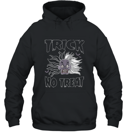 Disney Dalmatians Cruella Trick No Treat Halloween Hooded Sweatshirt Hooded Sweatshirt / Black / S Hooded Sweatshirt - FordPhuMy