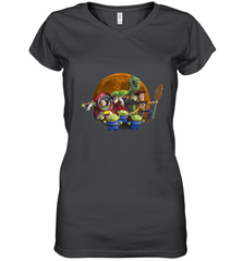 Disney Pixar Toy Story Halloween Moon Group Women's V-Neck T-Shirt Women's V-Neck T-Shirt - FordPhuMy