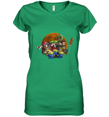 Disney Pixar Toy Story Halloween Moon Group Women's V-Neck T-Shirt Women's V-Neck T-Shirt - FordPhuMy