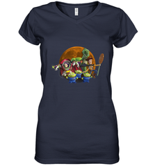 Disney Pixar Toy Story Halloween Moon Group Women's V-Neck T-Shirt Women's V-Neck T-Shirt - FordPhuMy