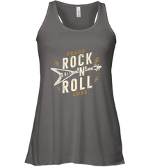 Peace Rock and Roll Love Music Guitar Retro Hippie Women's Racerback Tank Women's Racerback Tank - FordPhuMy