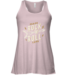 Peace Rock and Roll Love Music Guitar Retro Hippie Women's Racerback Tank Women's Racerback Tank - FordPhuMy