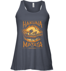 Disney The Lion King Live Action Hakuna Matata Sunset Poster Women's Racerback Tank Women's Racerback Tank - FordPhuMy