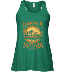 Disney The Lion King Live Action Hakuna Matata Sunset Poster Women's Racerback Tank Women's Racerback Tank - FordPhuMy