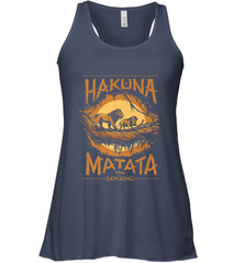 Disney The Lion King Live Action Hakuna Matata Sunset Poster Women's Racerback Tank Women's Racerback Tank - FordPhuMy