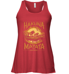 Disney The Lion King Live Action Hakuna Matata Sunset Poster Women's Racerback Tank Women's Racerback Tank - FordPhuMy