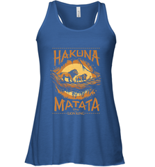 Disney The Lion King Live Action Hakuna Matata Sunset Poster Women's Racerback Tank Women's Racerback Tank - FordPhuMy