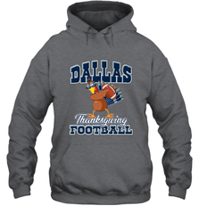 Dallas Thanksgiving Day Funny Turkey Playing Texas Football Premium T Shirt Hooded Sweatshirt Hooded Sweatshirt - FordPhuMy