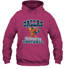 Dallas Thanksgiving Day Funny Turkey Playing Texas Football Premium T Shirt Hooded Sweatshirt Hooded Sweatshirt - FordPhuMy