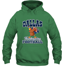 Dallas Thanksgiving Day Funny Turkey Playing Texas Football Premium T Shirt Hooded Sweatshirt Hooded Sweatshirt - FordPhuMy