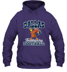 Dallas Thanksgiving Day Funny Turkey Playing Texas Football Premium T Shirt Hooded Sweatshirt Hooded Sweatshirt - FordPhuMy