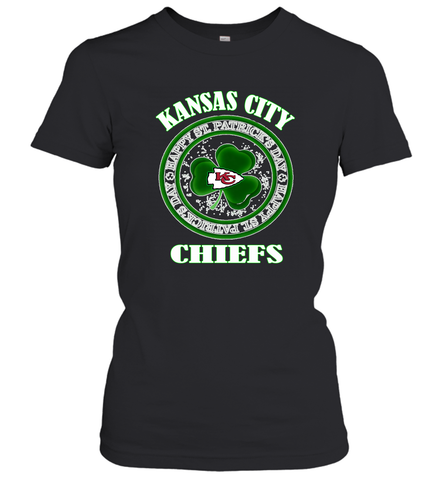 NFL Kansas City Chiefs Logo Happy St Patrick's Day Women's T-Shirt Women's T-Shirt / Black / S Women's T-Shirt - FordPhuMy