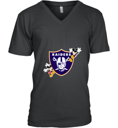 Nfl Oakland Raiders Champion Mickey Mouse Men's V-Neck