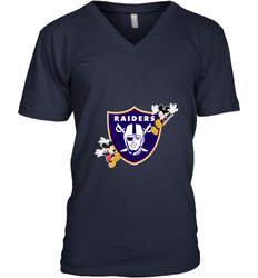 Nfl Oakland Raiders Champion Mickey Mouse Men's V-Neck