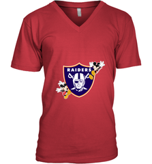 Nfl Oakland Raiders Champion Mickey Mouse Men's V-Neck Men's V-Neck - FordPhuMy