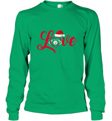 NFL Pittsburgh Steelers Logo Christmas Santa Hat Love Heart Football Team Long Sleeve T-Shirt Long Sleeve T-Shirt - FordPhuMy