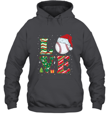 Funny Kid Boys Love Baseball Christmas Ball Santa Hat Gift Hooded Sweatshirt Hooded Sweatshirt - FordPhuMy