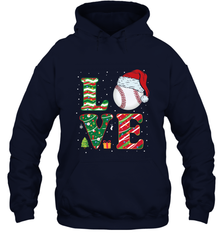Funny Kid Boys Love Baseball Christmas Ball Santa Hat Gift Hooded Sweatshirt Hooded Sweatshirt - FordPhuMy