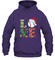 Funny Kid Boys Love Baseball Christmas Ball Santa Hat Gift Hooded Sweatshirt Hooded Sweatshirt - FordPhuMy