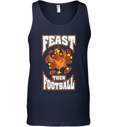 Funny Thanksgiving Turkey Feast Than Football Men's Tank Top