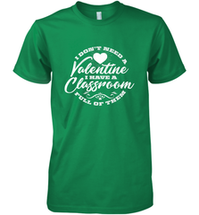 Valentine's Day Teacher School classroom Art Heart Lover Men's Premium T-Shirt Men's Premium T-Shirt - FordPhuMy