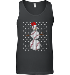 UGLY CHRISTMAS Baseball Snowman Holiday Santa Funny Men Gift Men's Tank Top