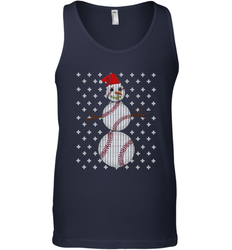 UGLY CHRISTMAS Baseball Snowman Holiday Santa Funny Men Gift Men's Tank Top