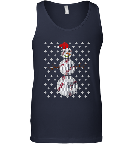 UGLY CHRISTMAS Baseball Snowman Holiday Santa Funny Men Gift Men's Tank Top